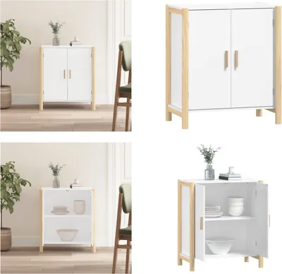 Immagine prodotto di vidaXL Credenza bianca 62x38x70 cm Materiale a base di legno - Credenza - Credenza - Armadio - Armadio portaoggetti