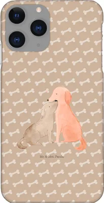 Produktbild von Mr. & Mrs. Panda Iphone 11 Pro Handyhülle Hunde Liebe - Hundeglück - Geschenk, Sprüche, Kuss, Hund, Kuscheln, Premium Kunststoff, Herz, Handy Case