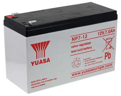 Image de YUASA Batterie plomb-acide NP7-12 7Ah / 12V Vds