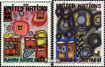 Produktbild von Briefmarken UNO - New York 1983 Mi 438-439 (kompl.Ausg.) gestempelt Menschenrechte