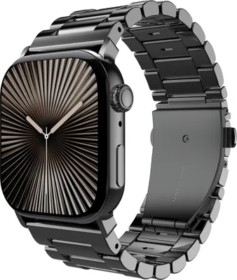 Image de Bracelet PrimeSteel pour Apple Watch 44/45/46/49mm, noir