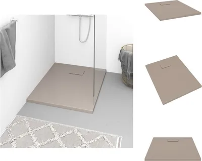Obrázek produktu pro vidaXL Sprchová vanička SMC Brown 90x70 cm - Sprchové vaničky