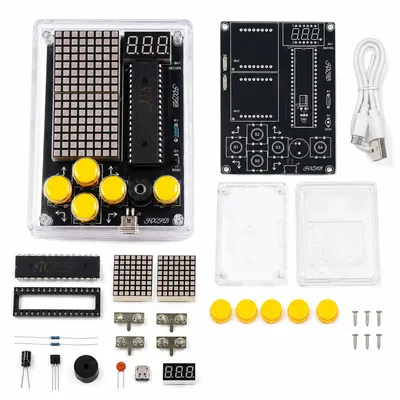 Produktbild von Elektronik Bausatz Lötbausatz, DIY Retro Spielkonsole mit 7 Spielen, STEM Lernset zum Löten Lernen für Kinder Jugendliche und Schüler