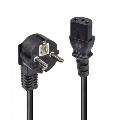 Image de LINDY IEC-Netzkabel 3m Schuko-Winkelst. IEC320C13