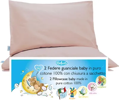 Productafbeelding van Kussensloop 60 x 40 cm, Set van 2, 100% katoen,  gecertificeerd, voor baby's