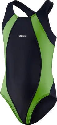 Produktbild von BECO Mädchen Kinder Badeanzug Schwimmanzug Einteiler Größe 128 kiwi/schwarz
