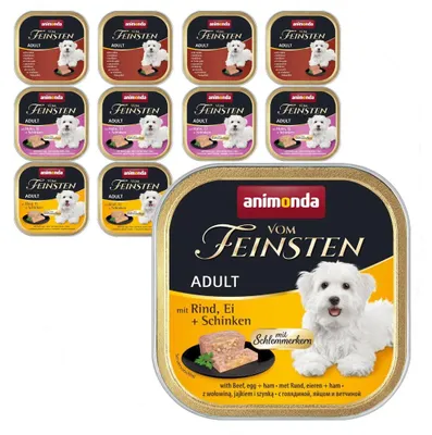 Zdjęcie produktu dla Animonda Vom Feinsten Adult 11x150g Mokra Karma Dla Psa Mix Smaków Królik Kurczak Wołowina