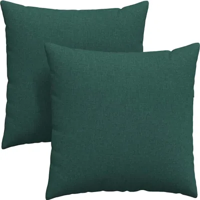 Image de vidaXL Coussin de canapé 2 pcs vert foncé 60 x 60 cm Tissu