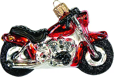 Produktbild von Christbaumschmuck Figuren Glas  Transport / Fahrzeuge, Auswahl:Motorrad 7.5cm