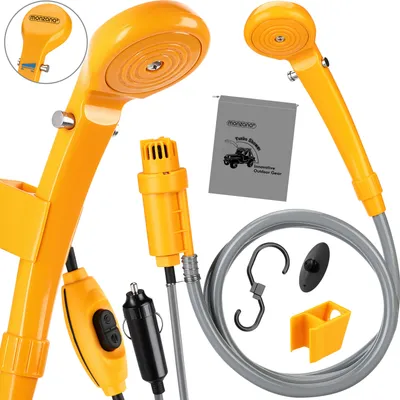 Image de Douche de camping portable 12V avec pompe immergée voyage randonnée voiture