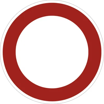 Produktbild von Verkehrsschild VZ250, Verbot für Fahrzeuge aller Art, Alu, RA1, Ø 420 mm