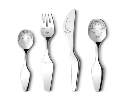Produktbild von Georg Jensen ALFREDO TWIST FAMILY CUTLERY STAINLESS STEEL MIRROR 4 PCS 3580049