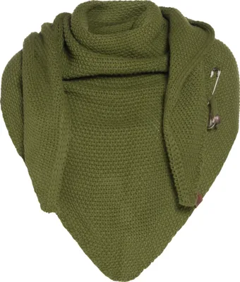 Produktbild von Knit Factory Coco Dreiecksschal - Moosgrün - 190x85 cm
