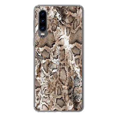 Produktbild von MuchoWow® Handyhülle Schutzhülle Hülle für Huawei P30 Tiermuster - Schlange - Haut Silikon Softcase Handy Hülle - Kartenbesitzer
