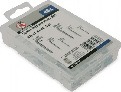 Produktbild von BGS Diy 88164 | Stahl-Bilderhaken-Sortiment | 48-tlg.