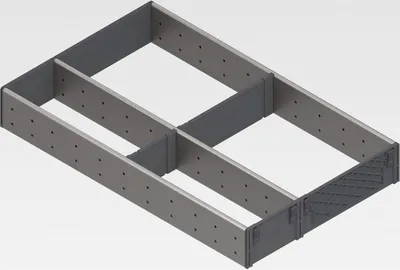 Produktbild von ORGA-LINE Küchenschubladeneinsatz, Schubladen Organizer NL500 mm, B291 mm, für TANDEMBOX Schubkasten, Schubladentrenner, staubgrau, Set