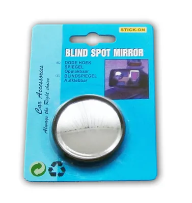 Produktbild von BLINDSPIEGEL Rund Ø5cm Schwarz Toter Winkel Spiegel Weitwinkel Seitenspiegel Zusatzspiegel Außenspiegel für PKW LKW Caravan 36