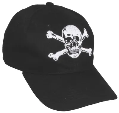 Produktbild von Pro Company BB Cap, flach, "Totenkopf", schwarz
