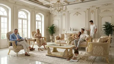 Zdjęcie produktu dla Stylowy zestaw do salonu 3+3+1+1 z eleganckim stolikiem kawowym