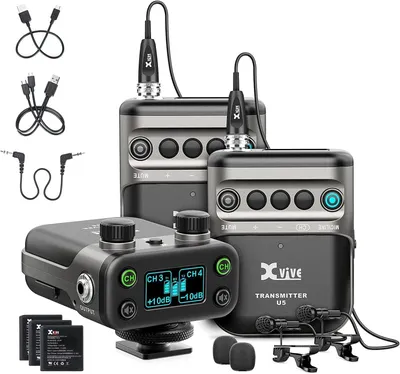 Produktbild von Kabelloses Audiosystem – Kabelloses Mikrofonsystem – Ansteckmikrofon – Interviewmikrofon – Podcast-Mikrofon