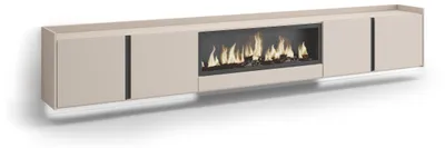 Produktbild von TV-Möbel Holzeffekt beige 315x35x50cm Kamin mit Feuereffekt XXL