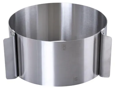 Verstellbare Tortenring Edelstahl 30 cm silber ofenfest