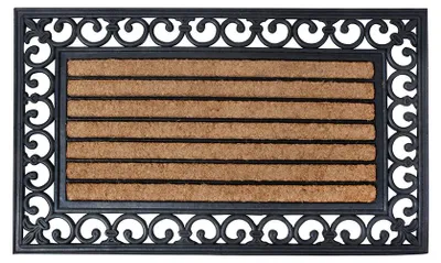 Image de Esschert Design Paillasson caoutchouc/coco 75x45 cm ; RB108