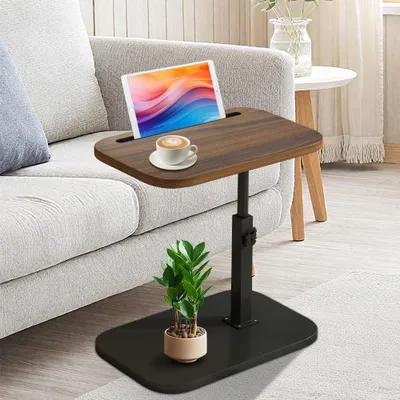 Image de Omgoods - Table d'appoint en forme de C, réglable et pivotante
