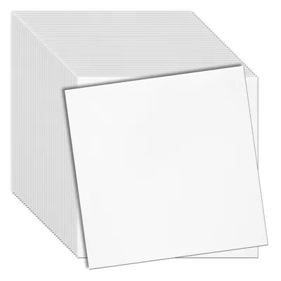 Produktbild von 3D Deckenpaneele Weiß 40 Stück / 10 m² | Paneele aus Polystyrol | 50 × 50 cm | Glatte Dekorplatten ohne Muster | Verdico