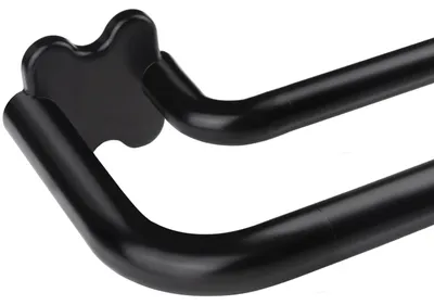 Image de Omgoods - Barre de rideau double, noire, réglable de 80 à 218 cm