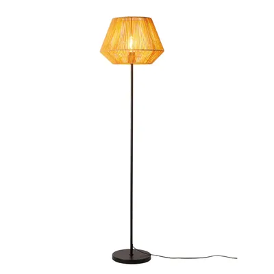 Obrázek produktu pro Stojací lampa ARAYA s pleteným papírovým stínidlem – přírodní styl boho, objímka E27