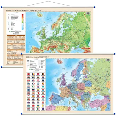 Imagen del producto de Mapa ścienna Europa polityczno-fizyczna dwustronna 1:12 000 000