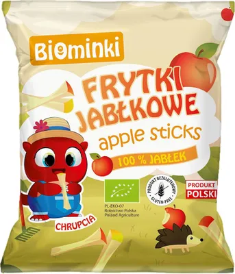 FRYTKI JABŁKOWE BEZGLUTENOWE BIO 40 g - BIOMINKI