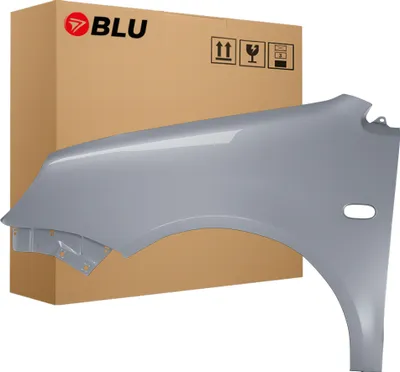Produktbild von BLU Kotflügel Passend für VW Volkswagen Polo 9N IV 4 LA7W Links Silber ReflexSilber | 2001-2005 | Vorderseite Vorne | Lackiert | Einbaufertig