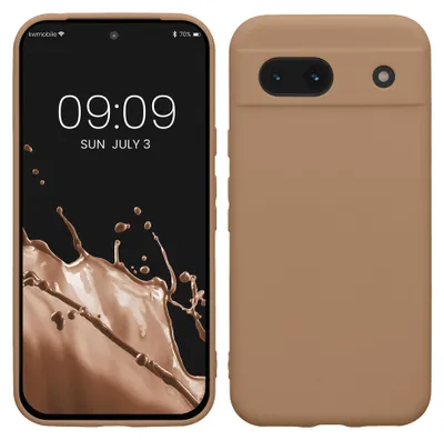 Produktbild von kwmobile Handyhülle für Google Pixel 8a Hülle - weiches Handy Silikon Case - Schutzhülle Cover - Cappuccino