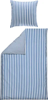 Produktbild von Erwin Müller Wendebettwäsche blau-weiß 1x 135x200 cm + 1x 80x80 cm