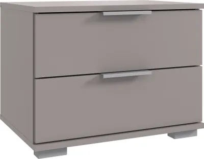 Produktbild von Nachtkommode >Easy Plus< 2 Schubladen, in SAHARAGRAU - 52x40x38cm (BxHxT)