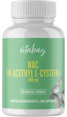 Produktbild von NAC 600 mg N-Acetyl L-Cystein vegan, 120 St KAP