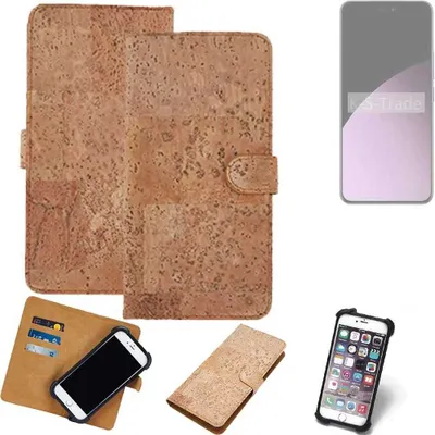 Produktbild von K-S-Trade Hülle kompatibel mit Xiaomi 14 Civi  Kork Handyhülle Cover  Schutzhülle TPU Case Bumper in Hellbraun, (1x)