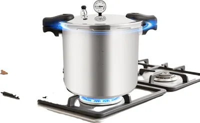 Zdjęcie produktu dla Szybkowar, duża pojemność, wbudowany manometr, 32 cm