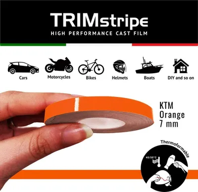 Obrázok produktu pre Dekoračné pásy pre autá, KTM oranžová, 7 mm x 10 m