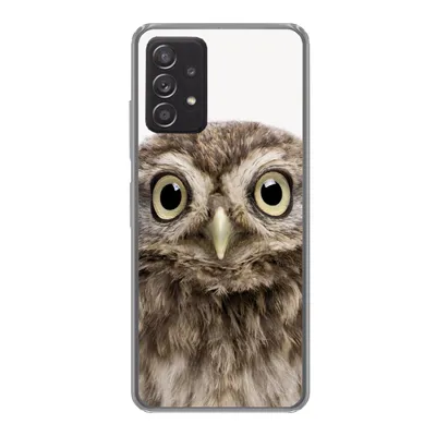 Produktbild von MuchoWow® Handyhülle Schutzhülle Hülle für Samsung galaxy a73 Eule - Eule - Porträt - Braun - Vogel - Jungen - Mädchen Silikon Softcase Handy Hülle - Handyhülle