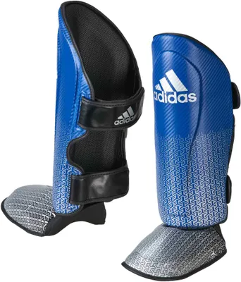 Produktbild von adidas Pro Kickboxing Schienbein-Spannschutz blue/silver, adiKBSI300 L