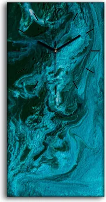 Produktbild von Wandbild Leinwand Bilder mit Uhr Geräuschlos 30x60 Malerei Abstrakte Kunst - schwarze Hände