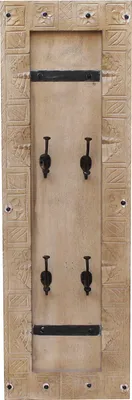 Produktbild von SIT Möbel Dielen-Set aus Mangoholz | 4-tlg. | natur lackiert | 1 Schuhschrank, 2 Garderobenpaneele | B 100 x T 45 x H 180 cm | 18001-72 | Serie DAIPUR