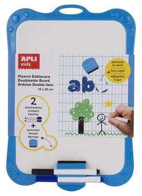 Obrázok produktu pre Biela tabuľa, obojstranná, s doplnkami, APLI Kids