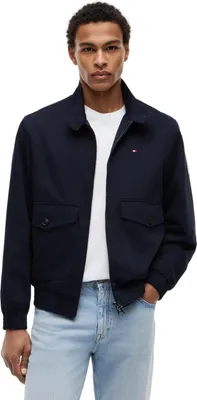 Immagine prodotto di Giacca di transizione Tommy Hilfiger da uomo, modello Harrington in cotone con zip, colore blu