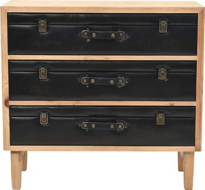 Image de vidaXL Commode à tiroirs en bois massif de sapin 80x36x75 cm