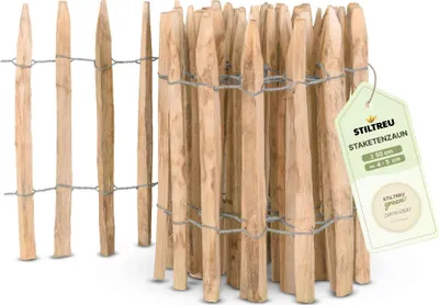 Produktbild von Französischer Premium Staketenzaun Kastanie - Länge 5 Meter, Höhe 50 cm, Lattenabstand 4-5 cm