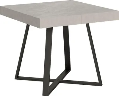 Immagine prodotto di ITYHOME - Tavolo allungabile 90/194x90 cm Abbraccio cashmere gambe antracite
